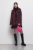 Camicia Coat In Boucler Nero-Fucsia