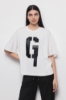 T-Shirt In Jersey Mezza Manica Off White