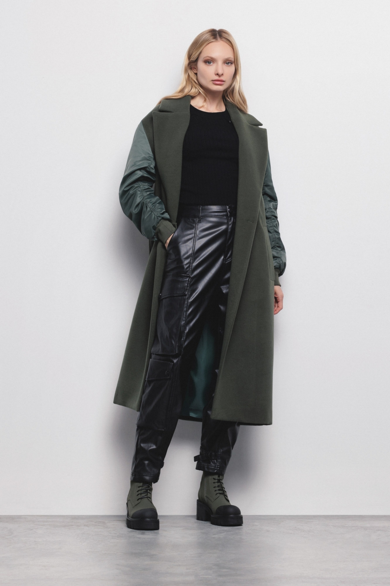 Cappotto Doppiopetto Verde Militare