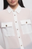 Camicia Con Tasche In Applicazione Off White