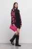 Cardigan Fantasia Allover Fucsia/Nero