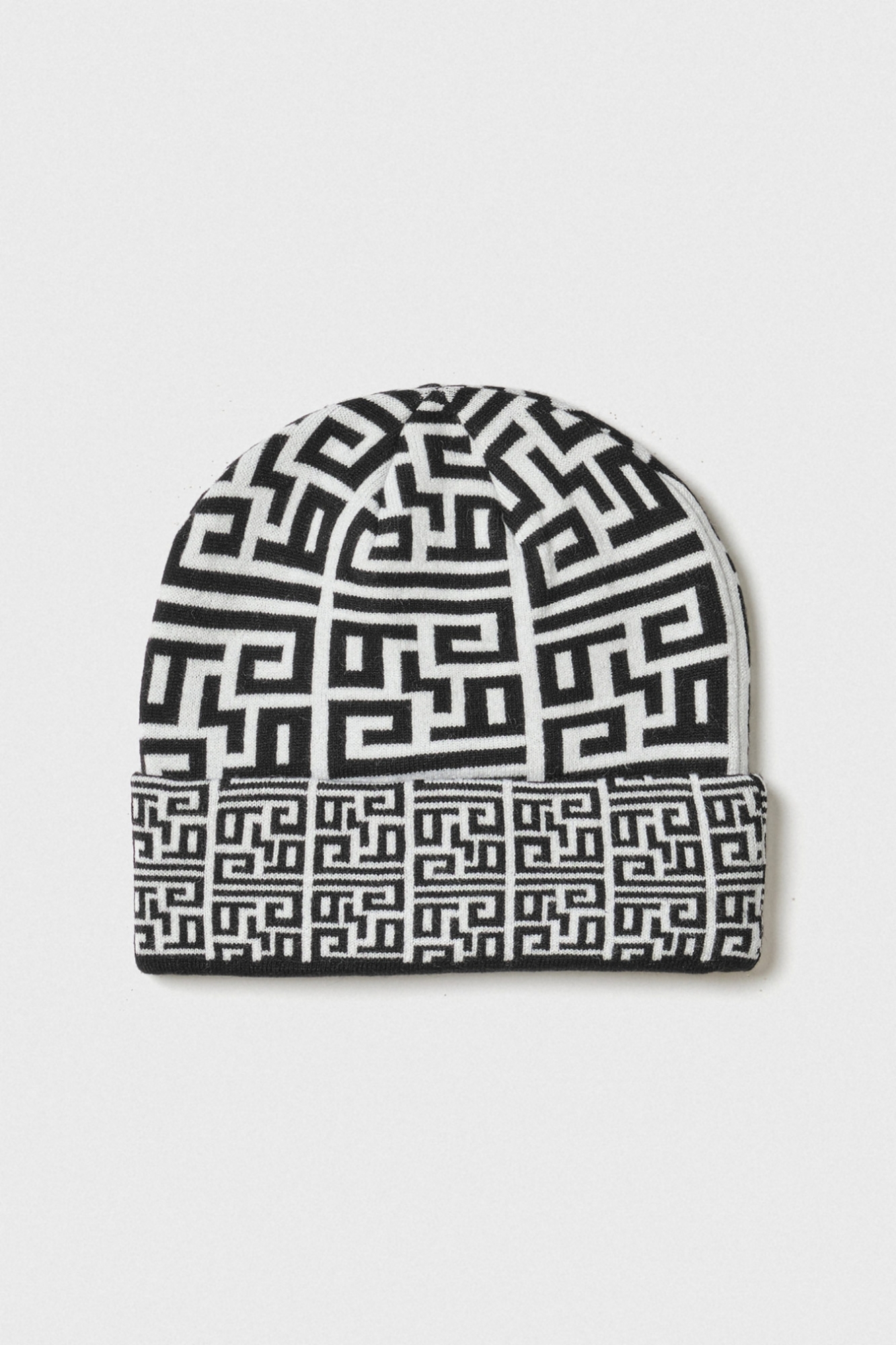 Cappellino Jacquard Nero Offwhite