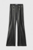 Pantalone Flaire In Ecopelle Nero