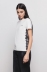 T-Shirt Paricollo Mezza Manica Con Inserti In Pizzo Off White