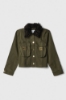 Giubotto Crop Bull Denim Verde Militare