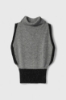 Gilet Collo Alto Grigio