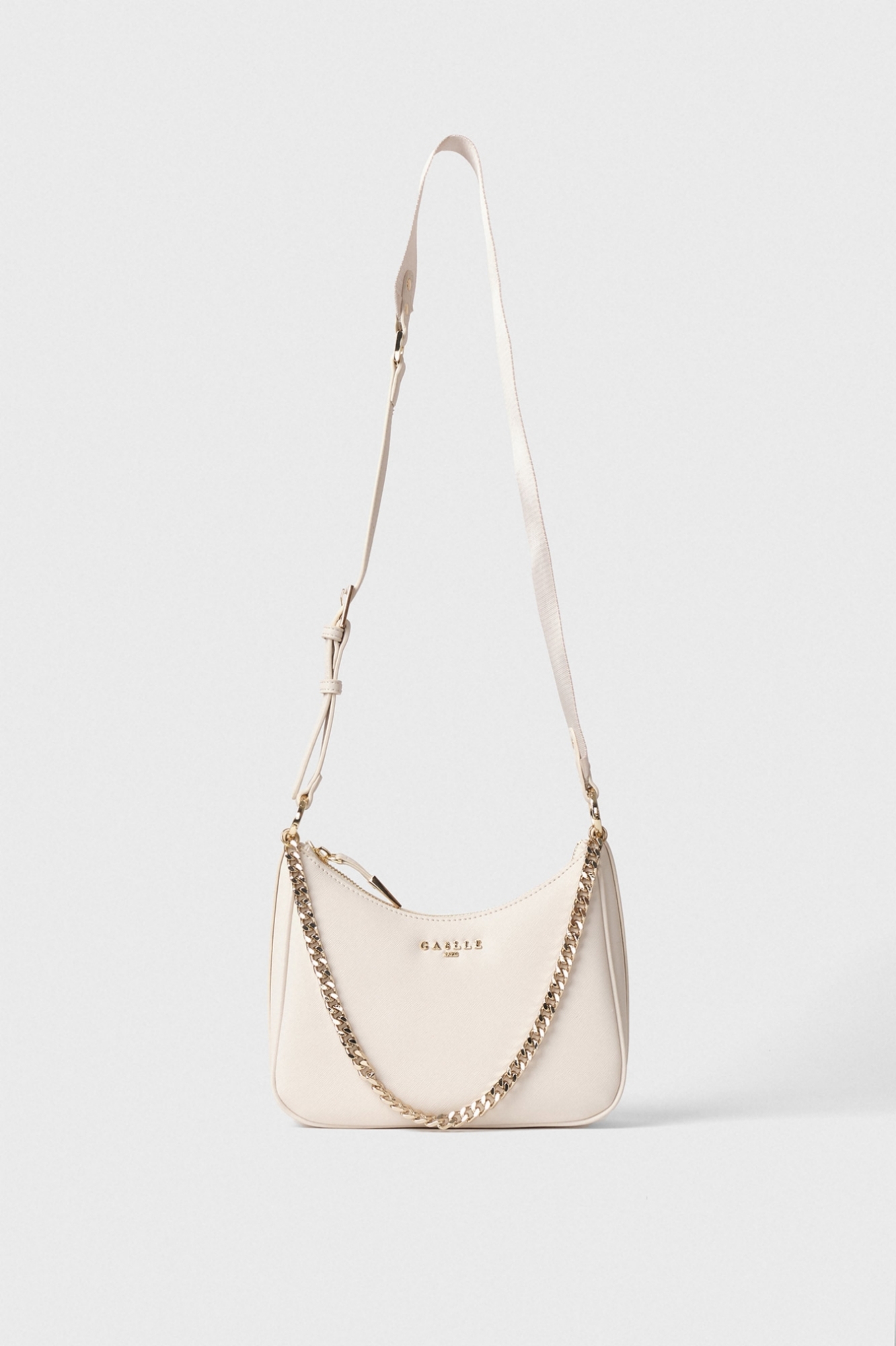 Reg Shoulder Strap Ecopelle Saffiano Avorio