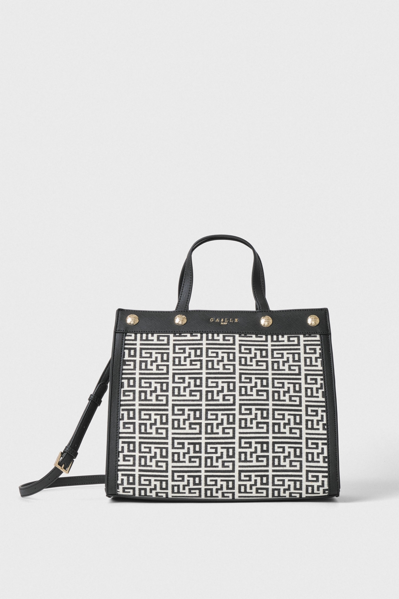 Reg Shopper In Canvas Nero