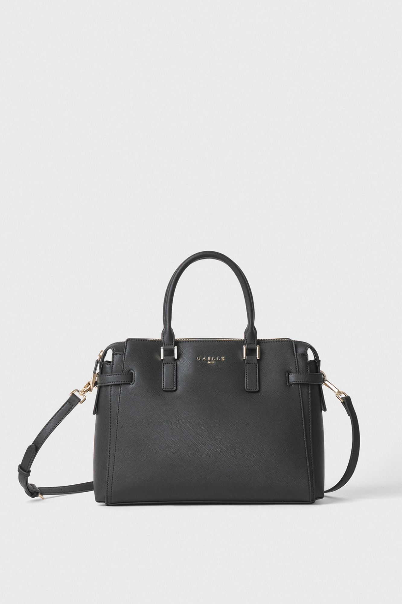 Maxi Shoulder Strap In Ecopelle Saffiano Nero