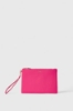 Reg Pochette Ecopelle Saffiano Lettering Fucsia