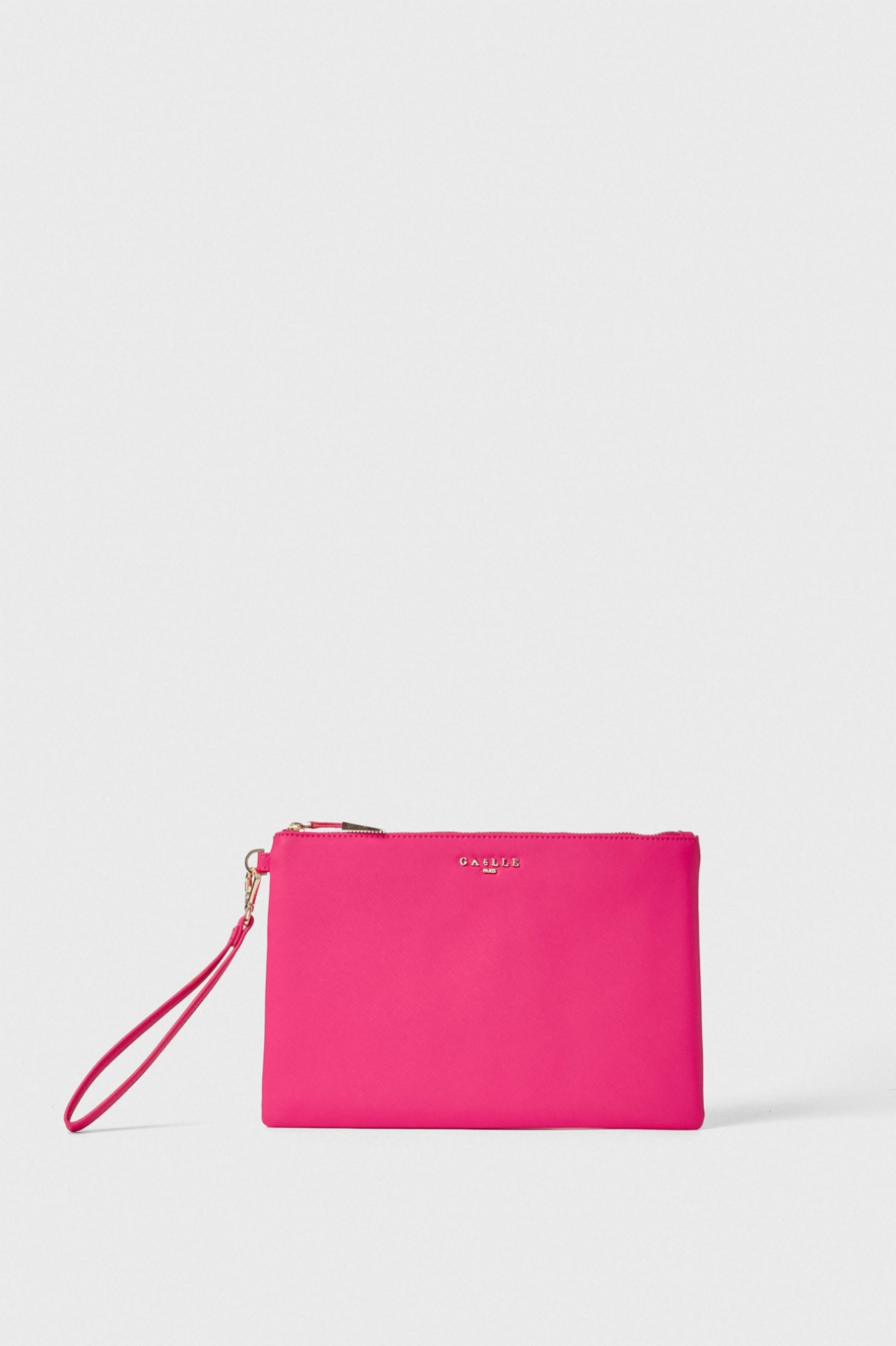 Reg Pochette Ecopelle Saffiano Lettering Fucsia