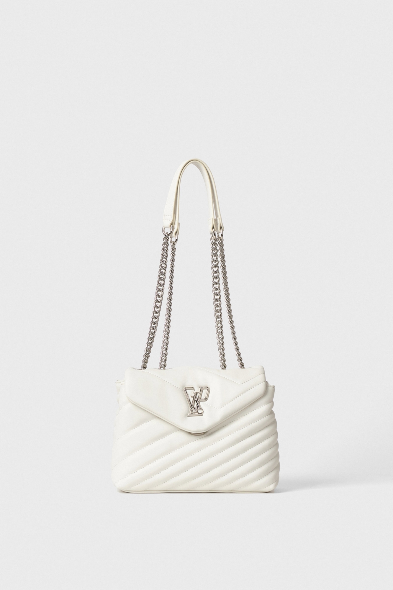 Mini Shoulder Strap In Ecopelle Liscio Avorio