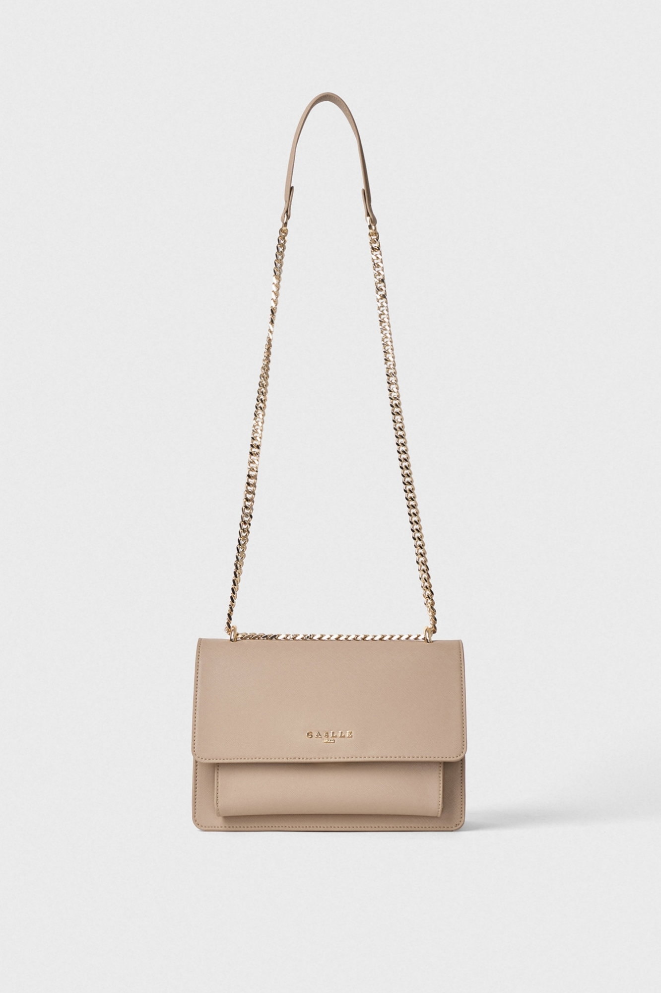 Reg Shoulder Strap Ecopelle Saffiano Cammello