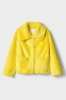 Cappotto Corto In Ecofur Giallo