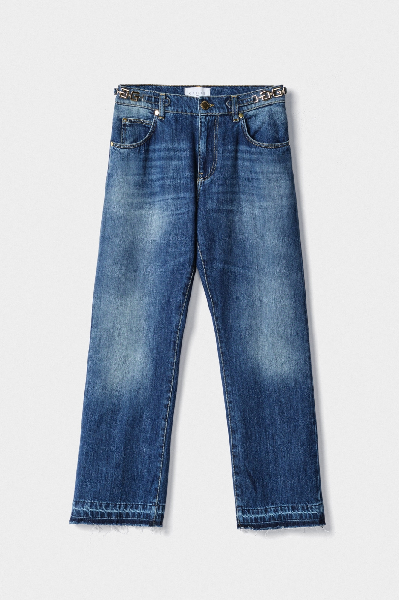 Jeans Boy Con Morsetti In Denim Blu