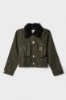 Giubotto Crop Bull Denim Verde Militare