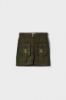 Mini-Gonna Cargo Bull Denim Verde Militare