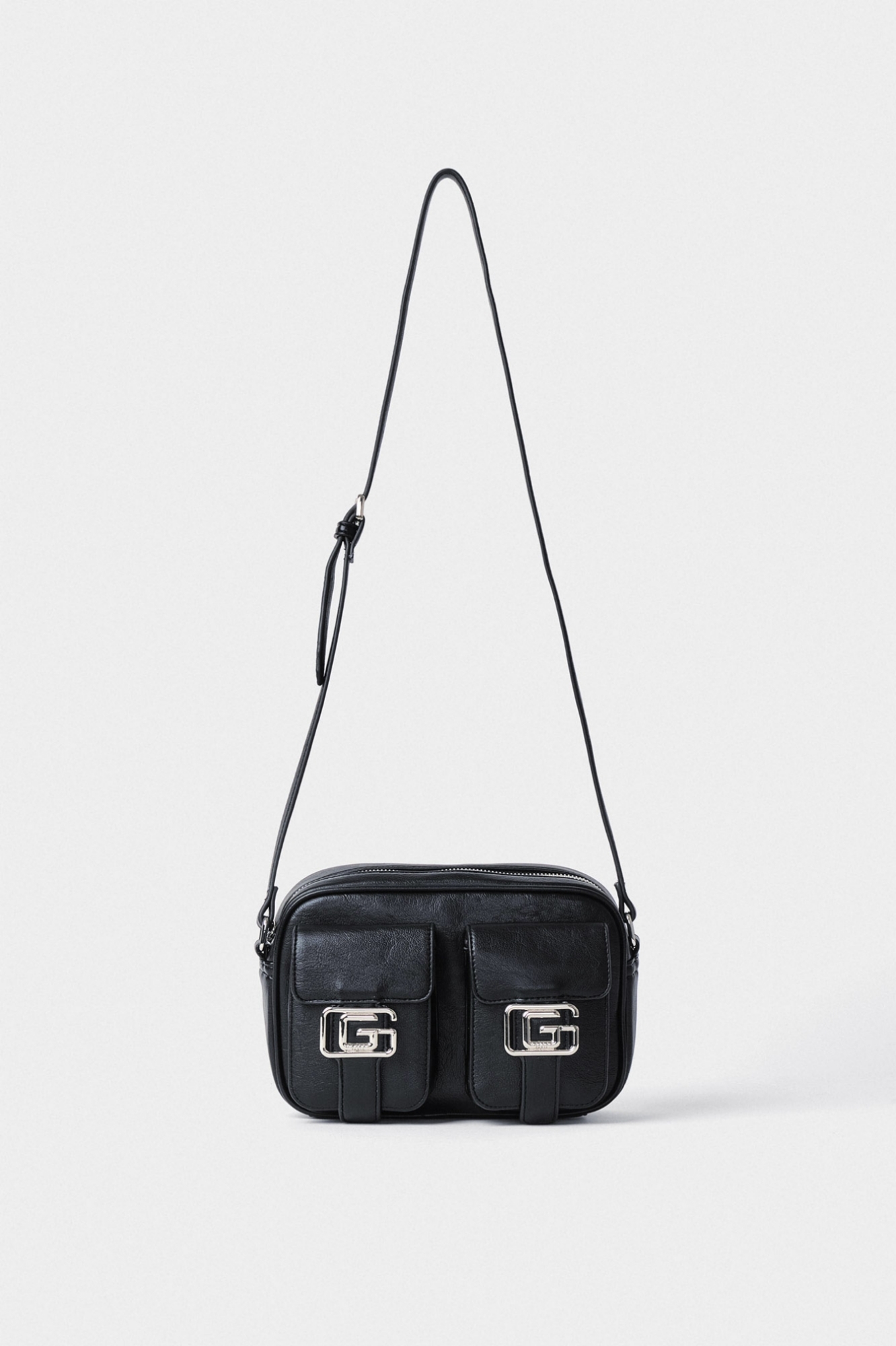 Reg Camera Bag Cargo In Ecopelle Nero