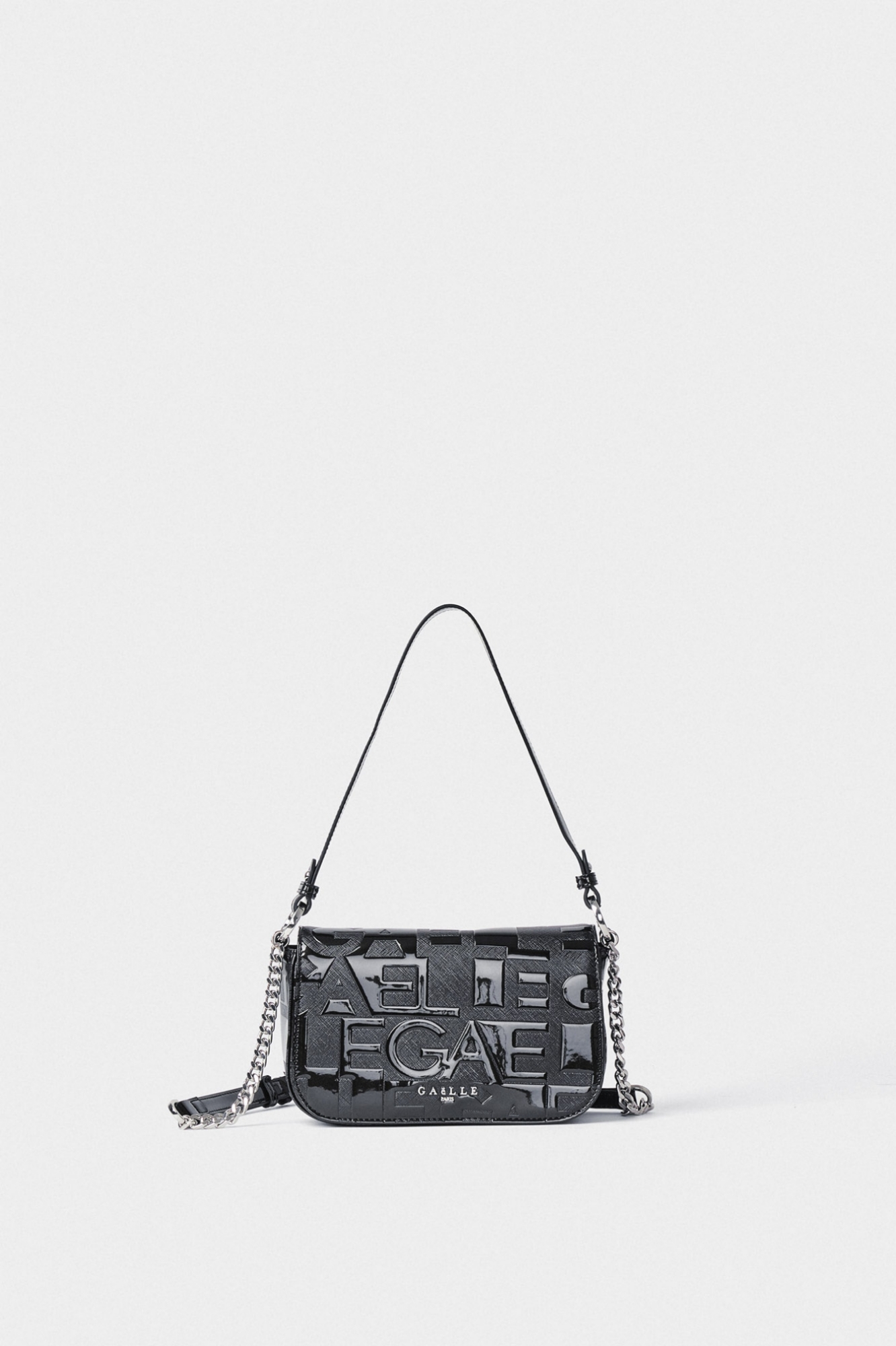 Mini Shoulder Strap Allover Embossed Nero