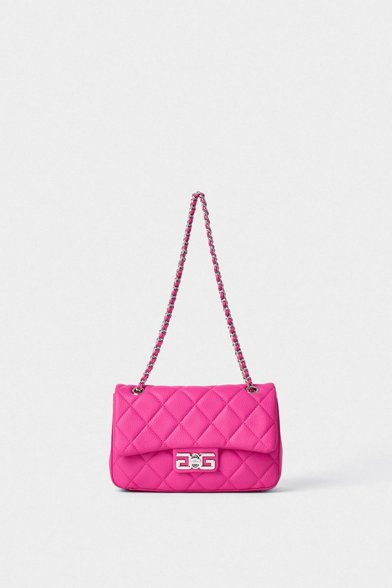 Reg Shoulder Strap Con Matelassè Fucsia