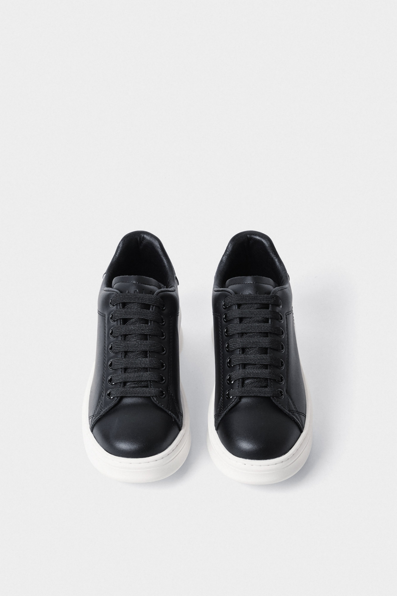 Sneakers Addict In Action Leather Nero Bianco