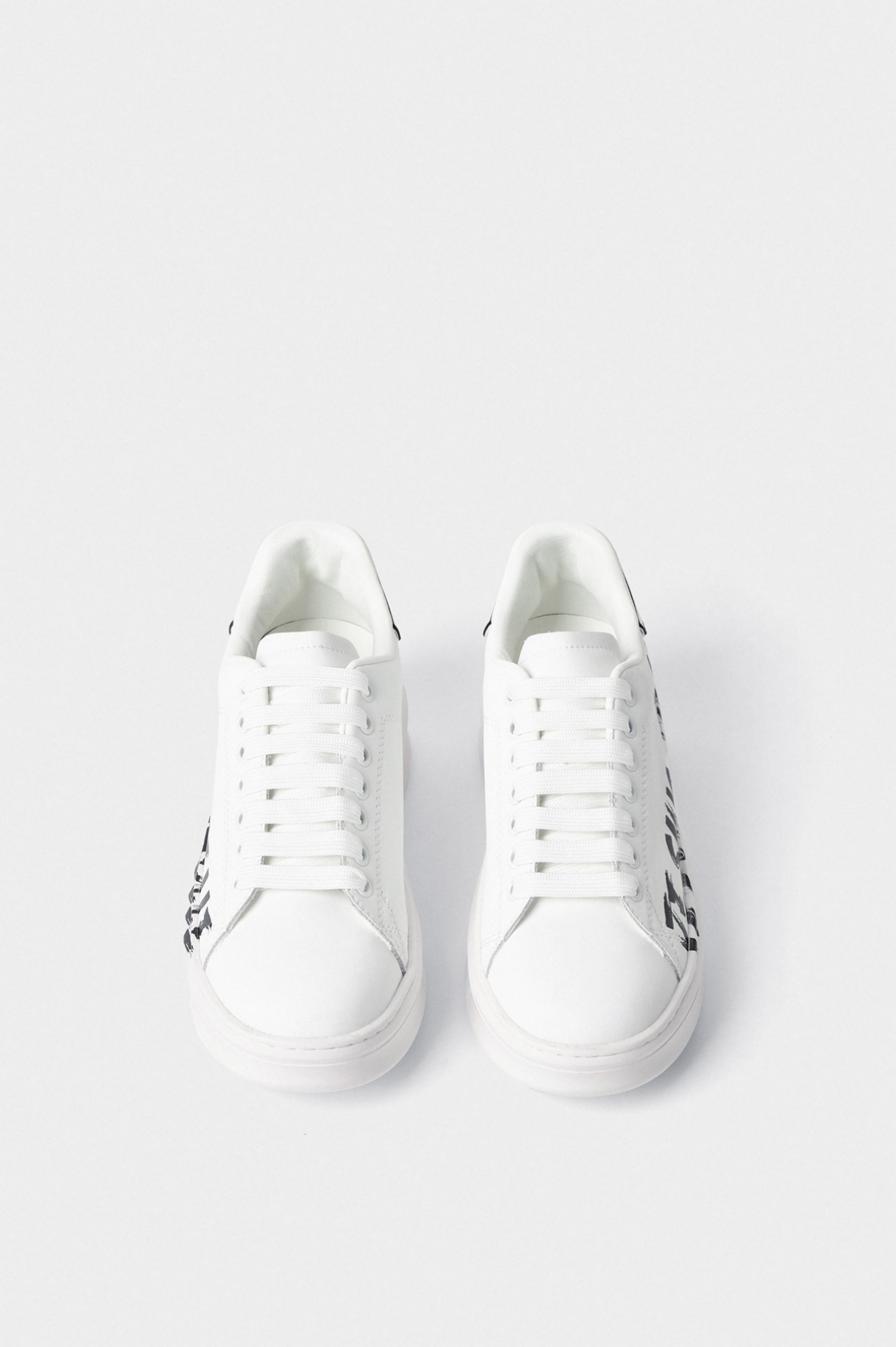 Sneakers Addict In Action Leather Bianco