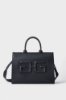 Maxi Shopper Con Patch Double G Nero