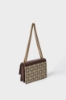 Reg.Shoulder Strap Quadro Canvas Jacquard Marrone