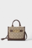 Reg.Shopper Quadro Canvas Jacquard Marrone