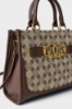 Reg.Shopper Quadro Canvas Jacquard Marrone