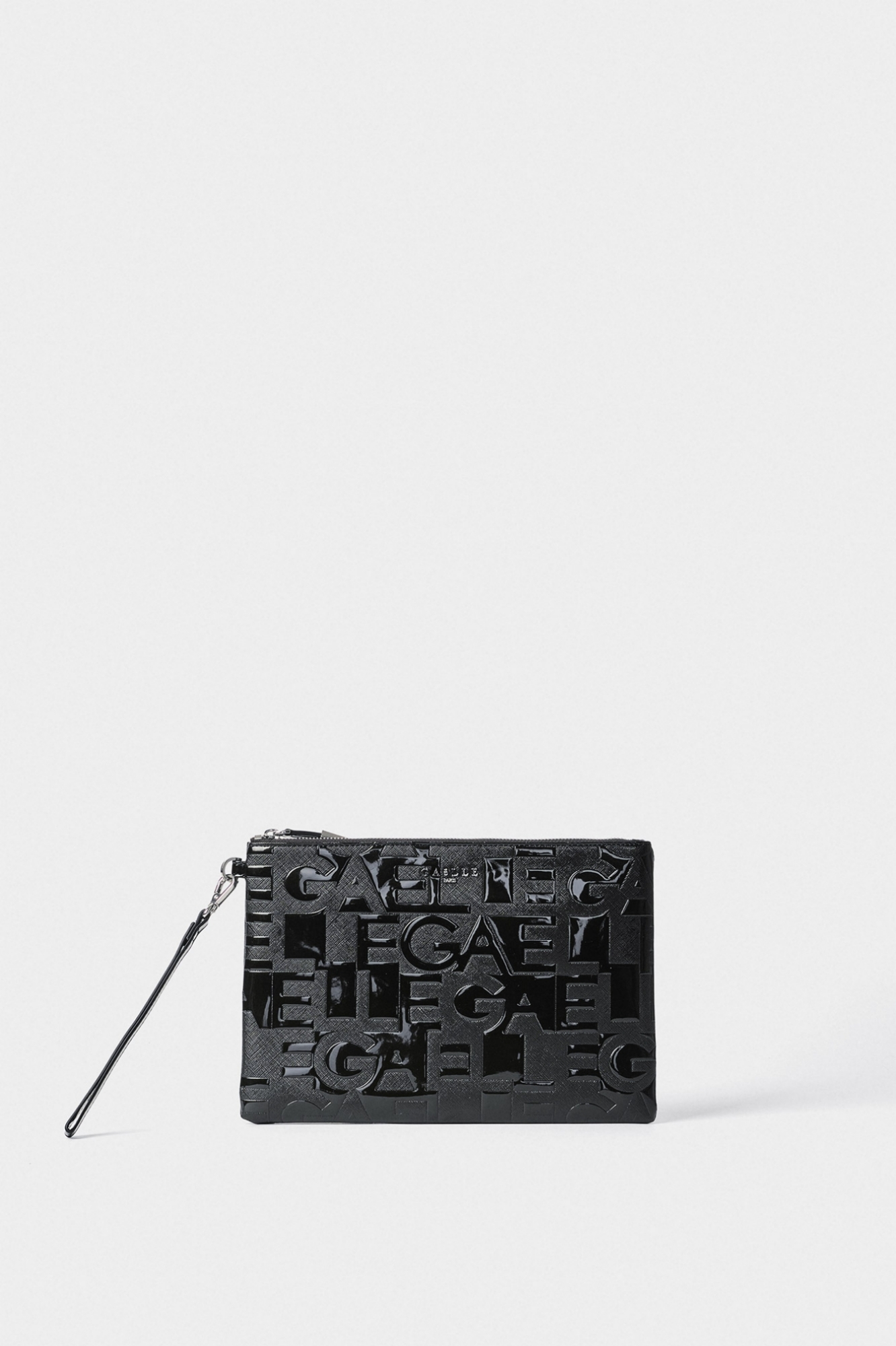 Reg Pochette Allover Embossed Nero