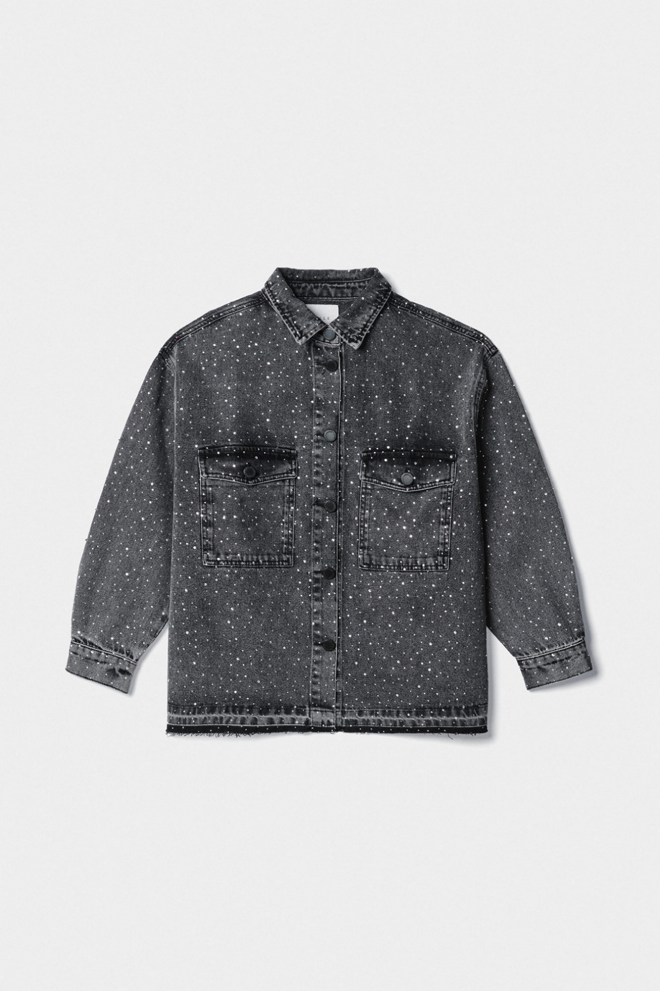 Giacca-Camicia In Denim Nero