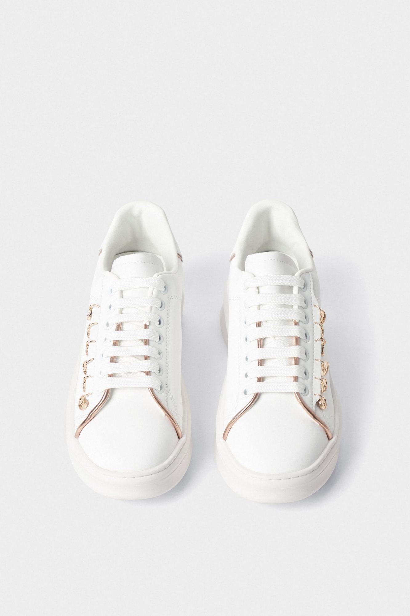 Sneakers Addict In Action Leather Bianco