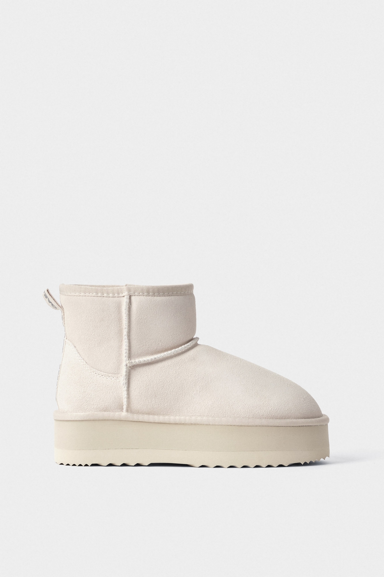 Eskimo Boots In Microfibra Con Pelliccia Off White