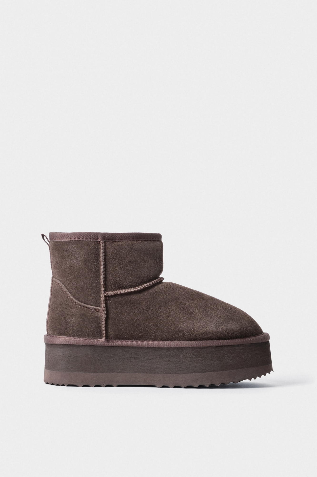 Eskimo Boots In Microfibra Con Pelliccia Marrone