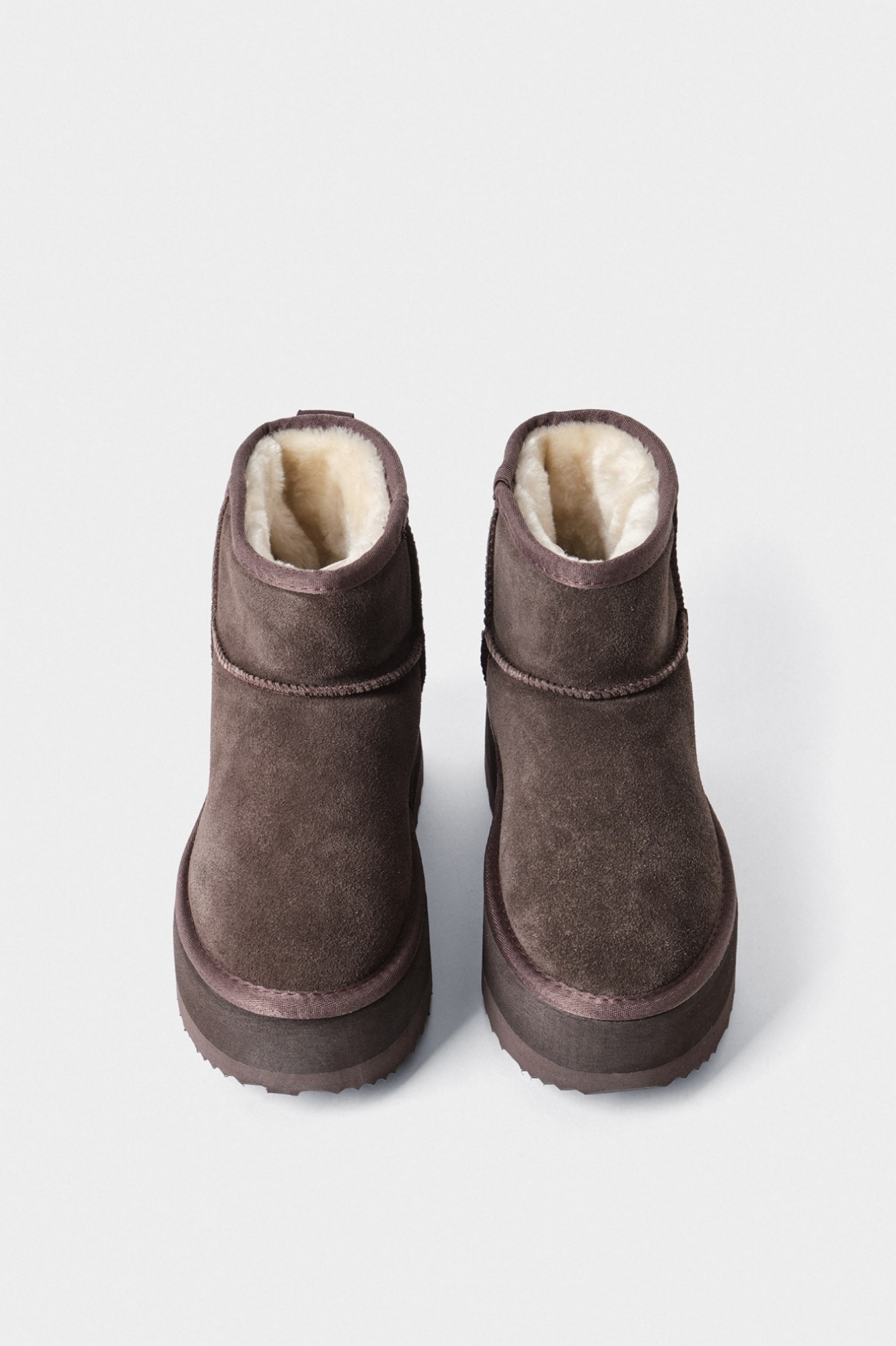 Eskimo Boots In Microfibra Con Pelliccia Marrone