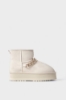 Eskimo Boots Con Pelliccia E Catena Off White