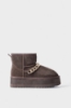 Eskimo Boots Con Pelliccia E Catena Marrone