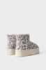 Eskimo Boots Stampa Allover Maculato Maculato Beige