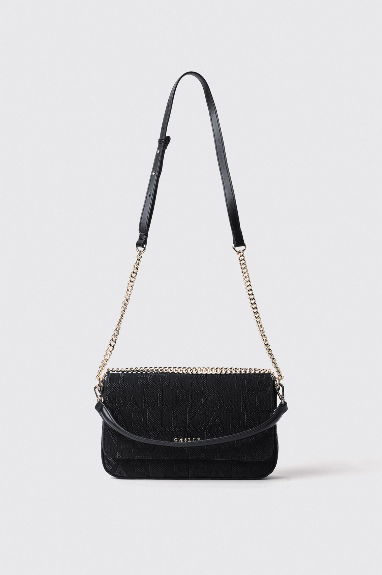 Reg shoulder strap jacquard con logo in metallo • Nero